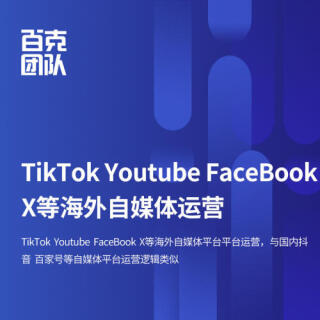 海外自媒体TikTok、Youtube、X、Instagram、Facebook等平台运营