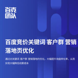 百度竞价市场分析、关键词与落地页优化等整体解决方案